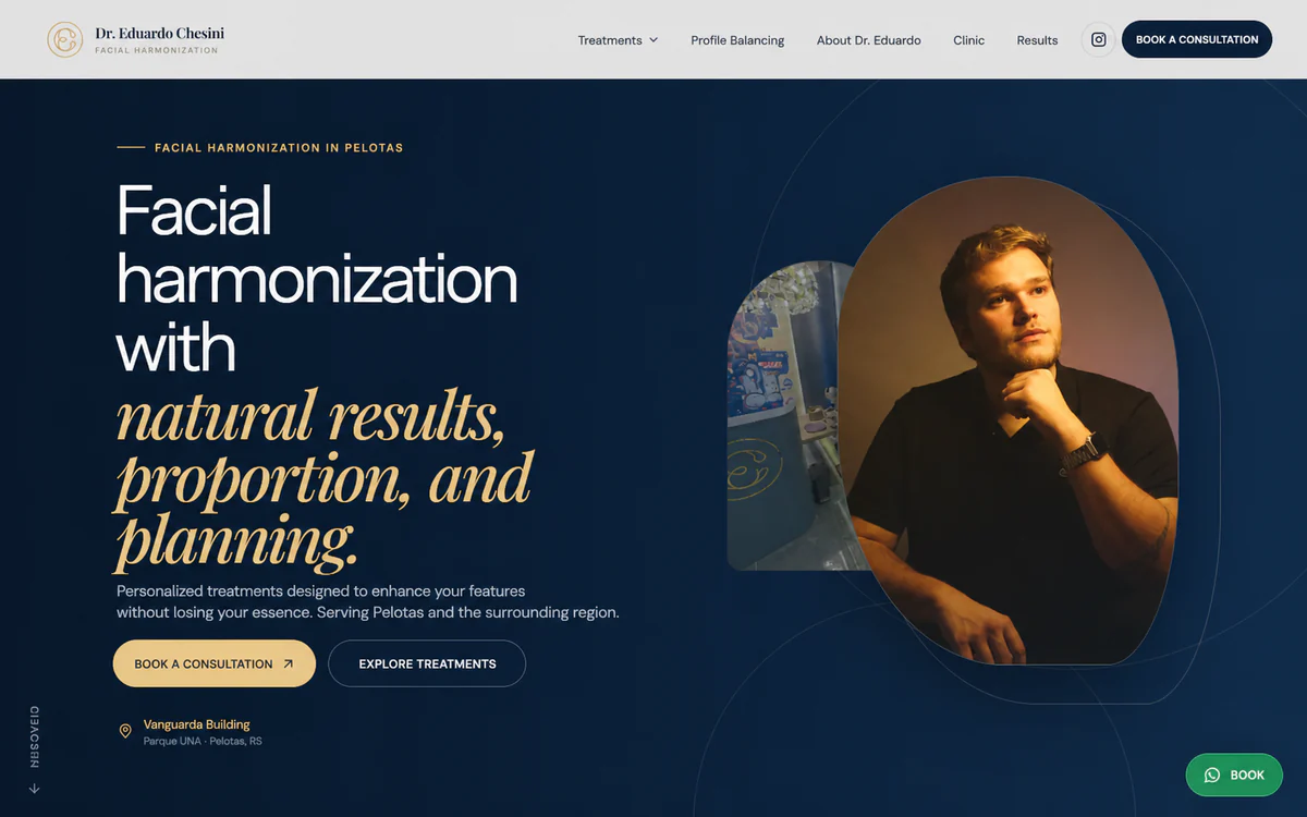 Dr. Eduardo Chesini homepage preview in English